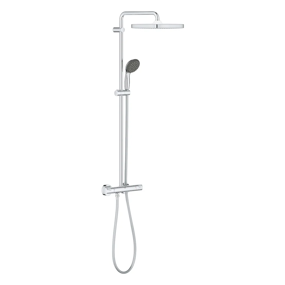 Coloana dus cu baterie si termostat Grohe Vitalio Start System 250 Cube