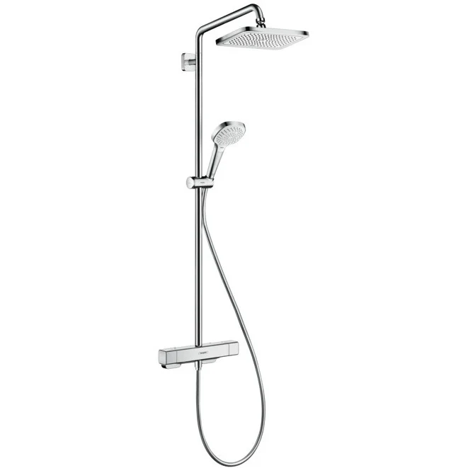 Coloana dus cu baterie si termostat Hansgrohe Croma E280, functie EcoSmart