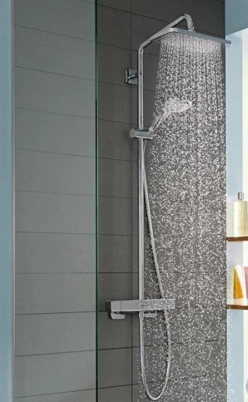 Coloana dus cu baterie si termostat Hansgrohe Croma E280 1 jet, Cool Contact