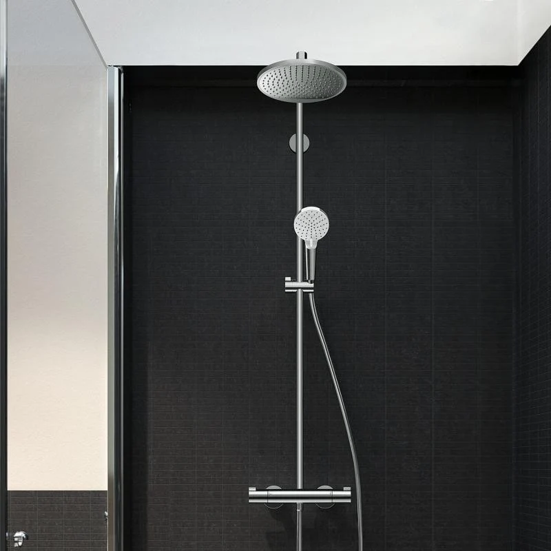 Coloana dus cu baterie si termostat Hansgrohe Crometta S 240 1jet