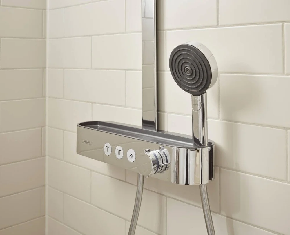 Coloana dus cu baterie si termostat Hansgrohe Pulsify S Showerpipe 260