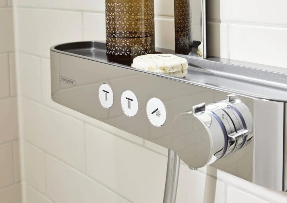 Coloana dus cu baterie si termostat Hansgrohe Pulsify S Showerpipe 260