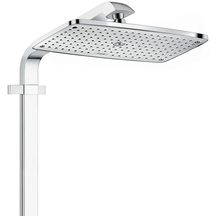 Coloana dus cu baterie si termostat Hansgrohe Raindance Select E 360 1jet ST, alb/crom