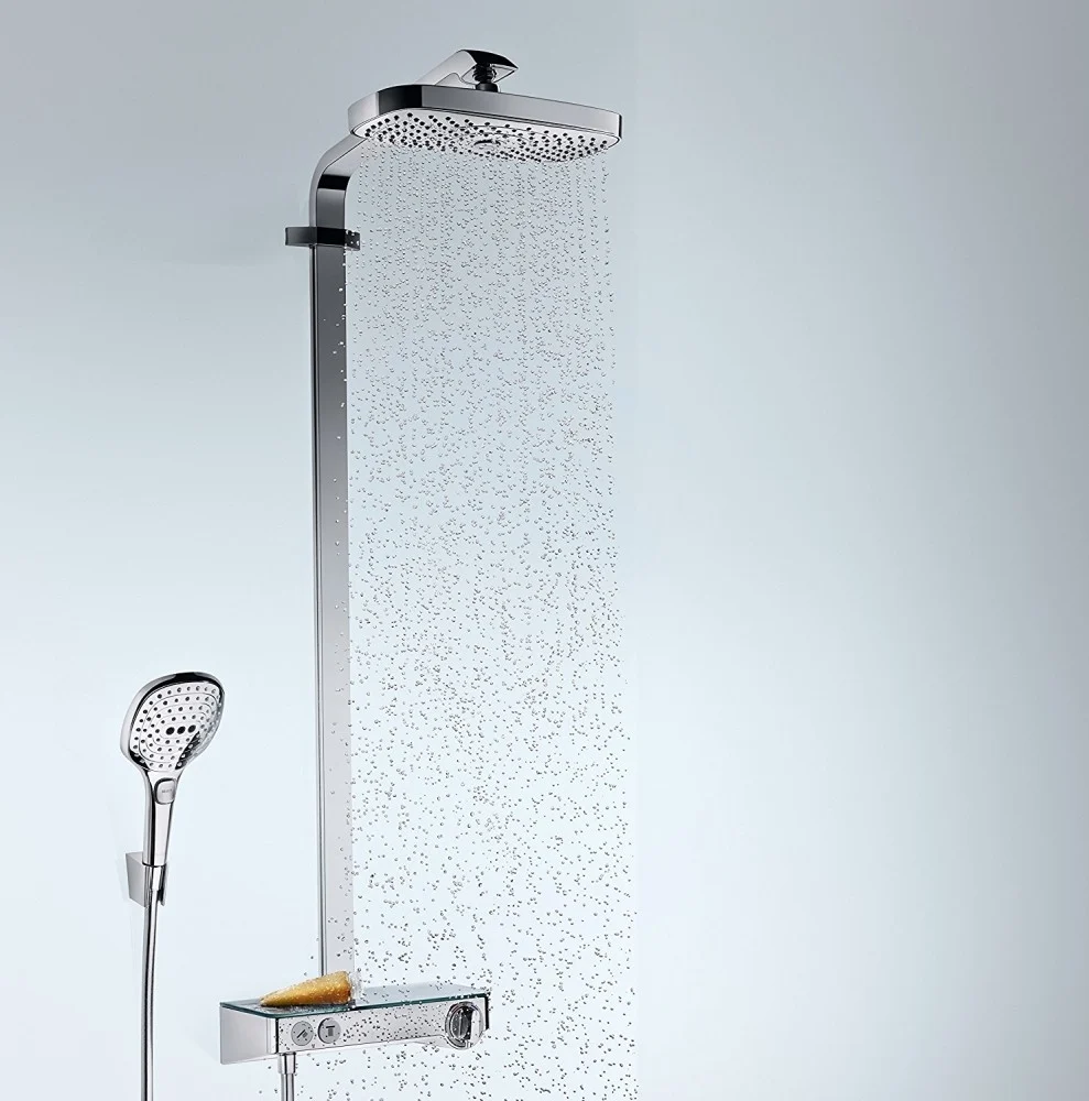 Coloana dus cu baterie si termostat Hansgrohe Raindance Select E 300 2jet ST