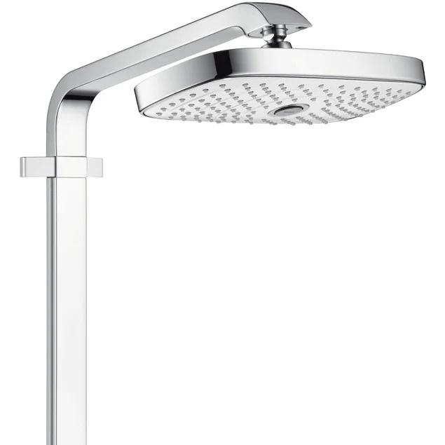 Coloana dus cu baterie si termostat Hansgrohe Raindance Select E 300 2jet ST, alb/crom