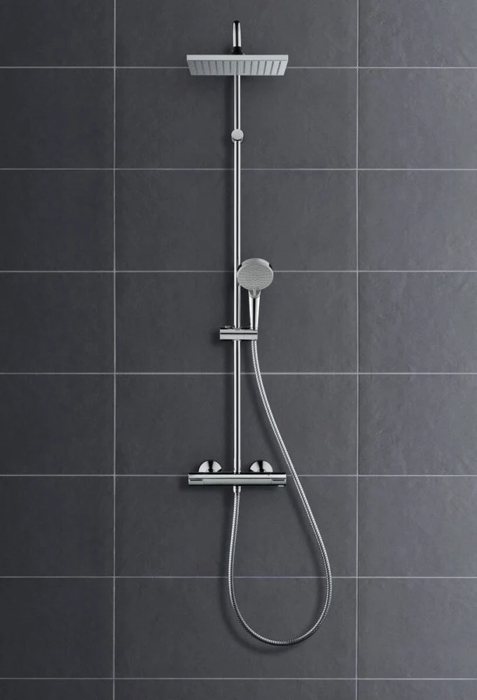Coloana dus cu baterie si termostat Hansgrohe Vernis Shape