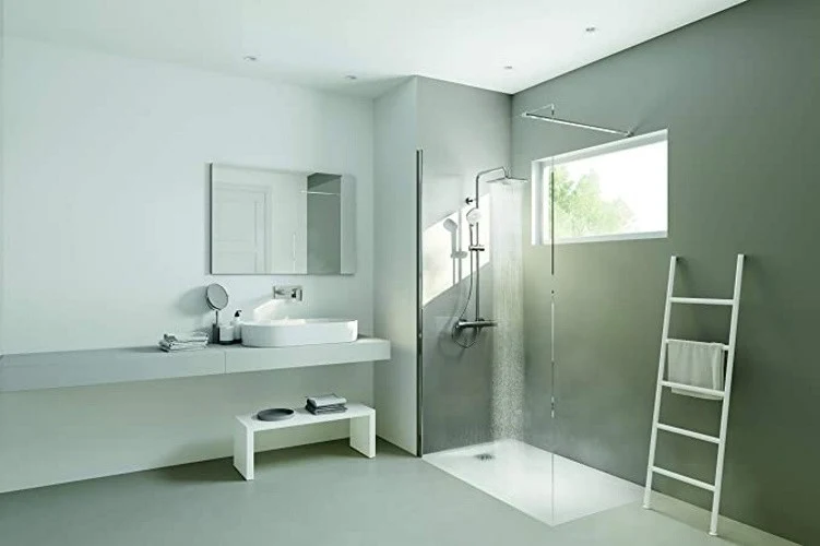 Coloana dus cu baterie si termostat Ideal Standard CeraTherm T100, si cap dus patrat 20x20 cm