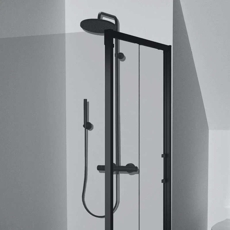 Coloana dus cu baterie si termostat Ideal Standard CeraTherm T25 Stick, negru mat (silk black)