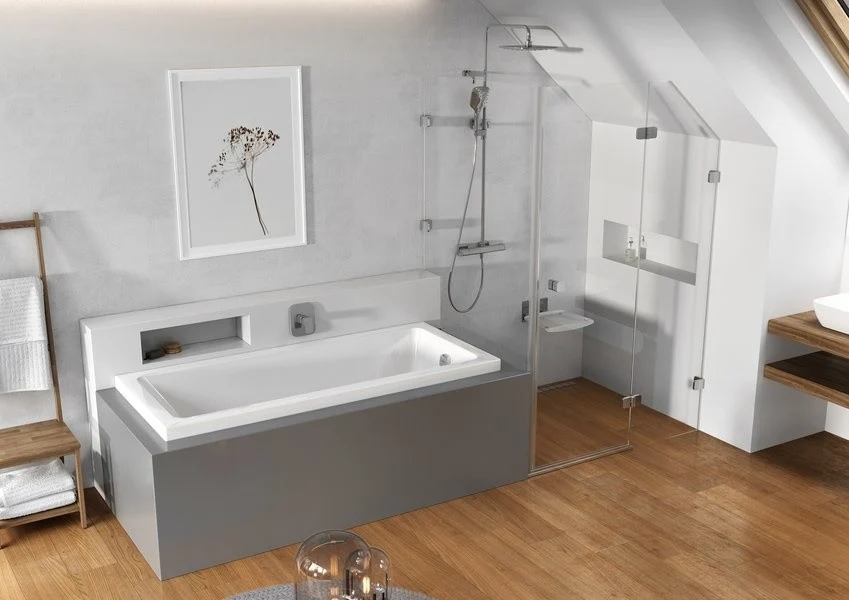 Coloana dus cu baterie si termostat Ravak 10° Free