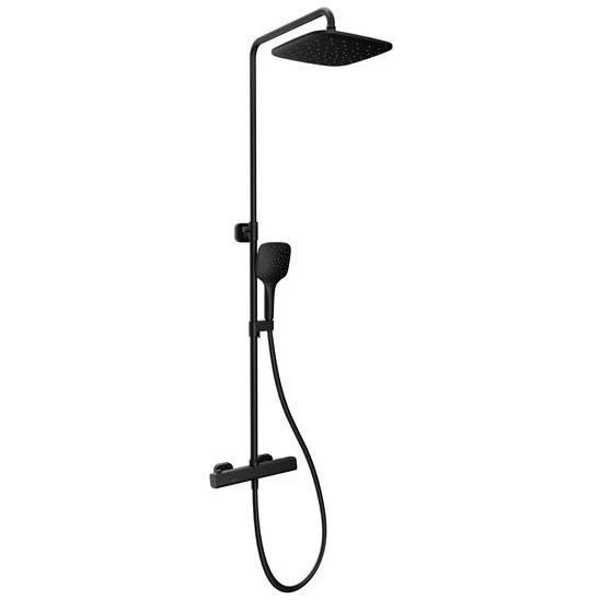 Coloana dus cu baterie si termostat Ravak 10°, negru mat