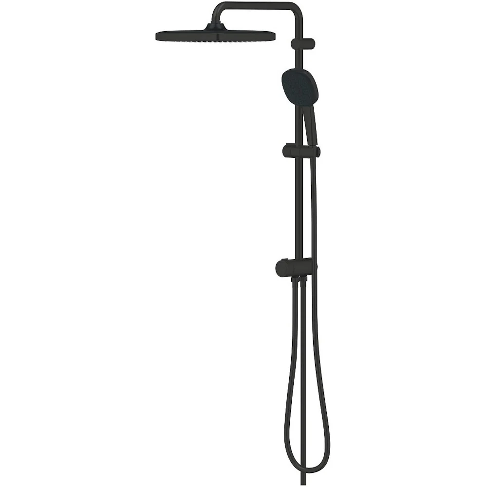 Coloana dus fara baterie Grohe Tempesta System 250 Cube, negru mat