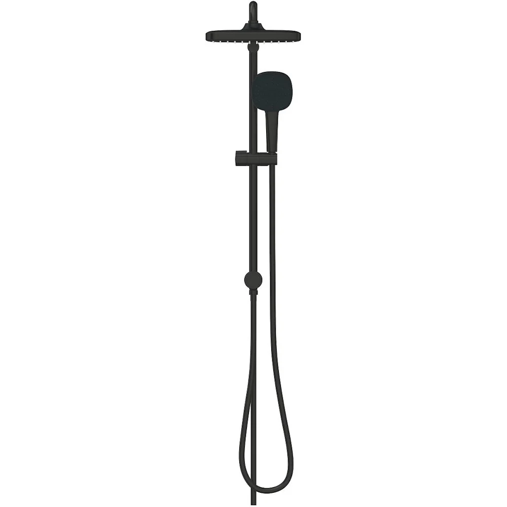 Coloana dus fara baterie Grohe Tempesta System 250 Cube, negru mat