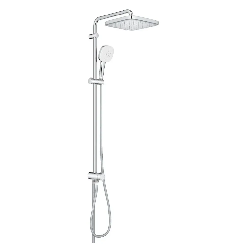 Coloana dus fara baterie Grohe Tempesta System 250 Cube, bara H92 cm, crom