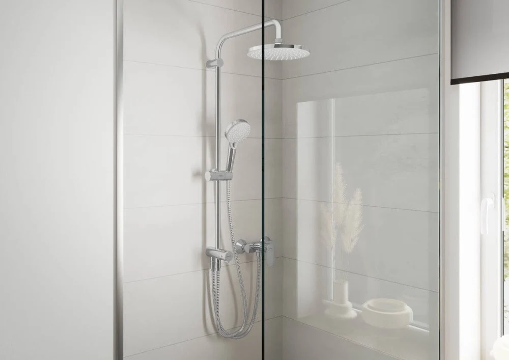 Coloana dus fara baterie Hansgrohe Vernis Blend Showerpipe 200, crom