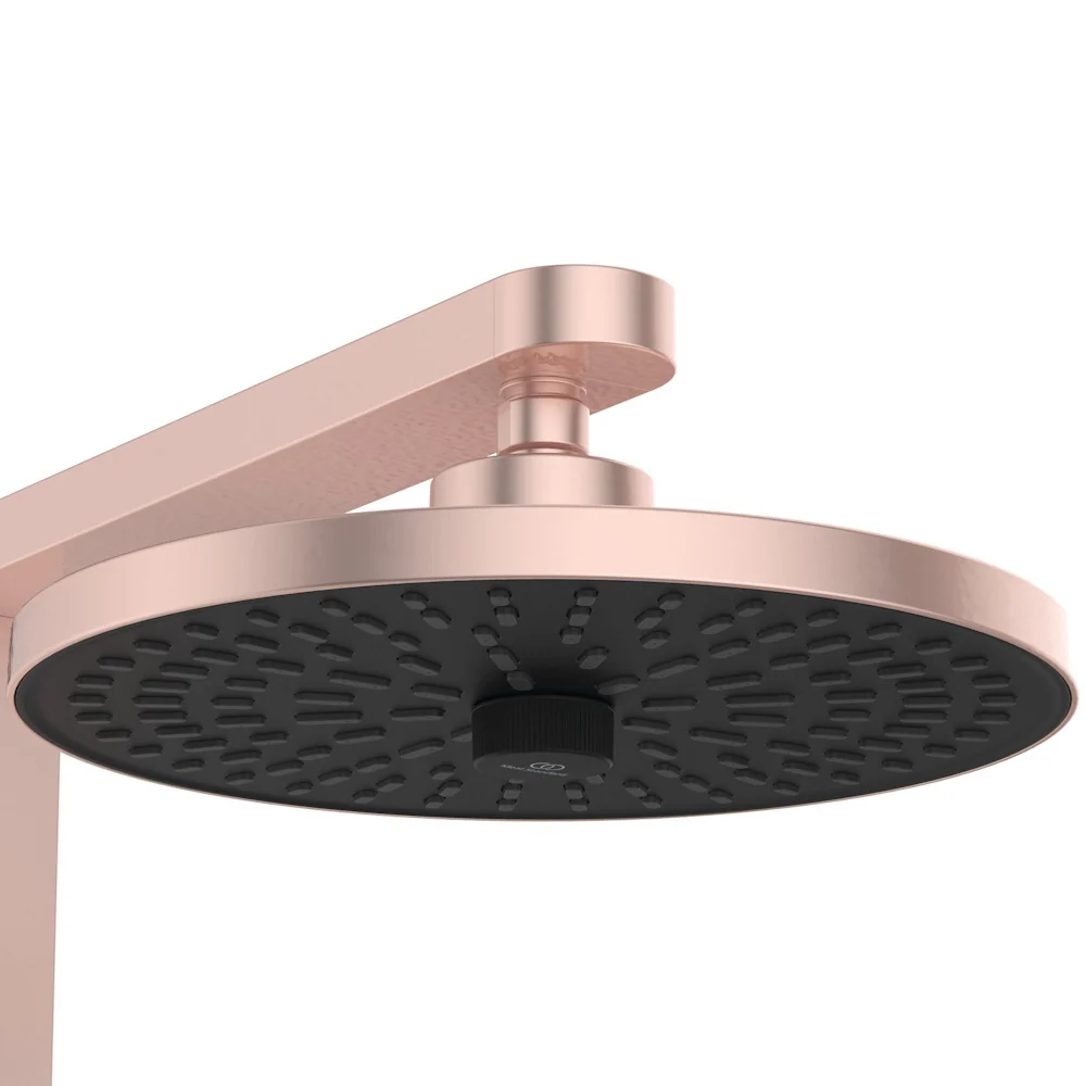 Coloana dus fara baterie Ideal Standard Alu+ si doua rafturi, auriu roze (rose mat)