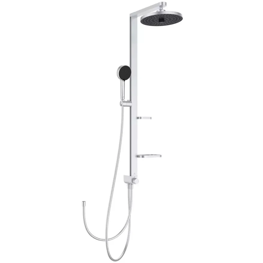 Coloana dus fara baterie Ideal Standard Alu+ si doua rafturi, crom mat