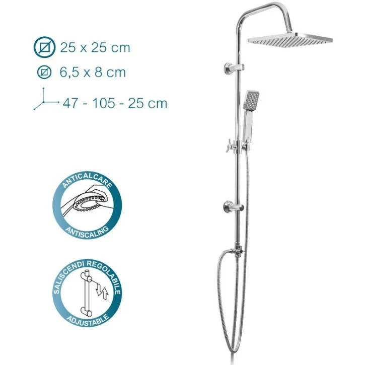 Coloana dus fara baterie Metaform Square