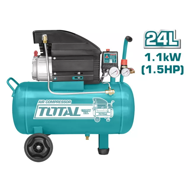 Compresor aer TOTAL, 1100W, 24L, 8 bar - Resigilat