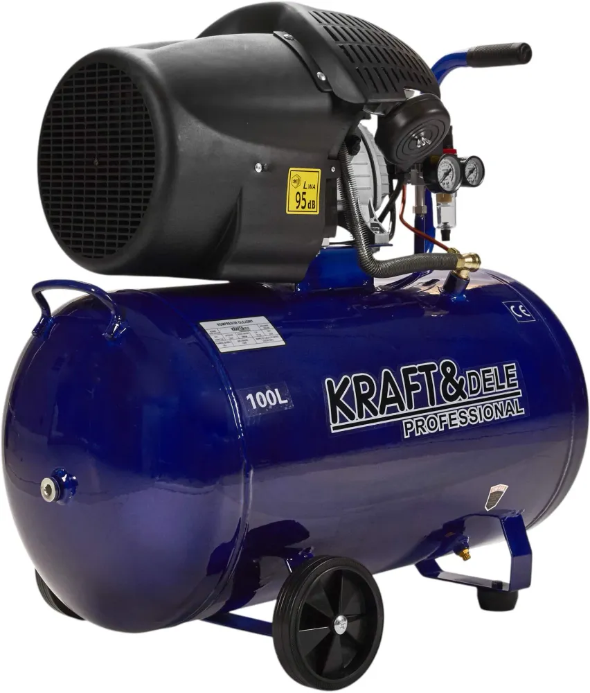 Compresor Aer 100L 3kW 8bar 530L/min 230V, Kraft&Dele KD4065
