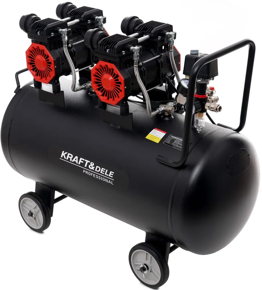 Compresor Aer Silentios fara Ulei 3000W 100L 8bar, Kraft&Dele KD1387