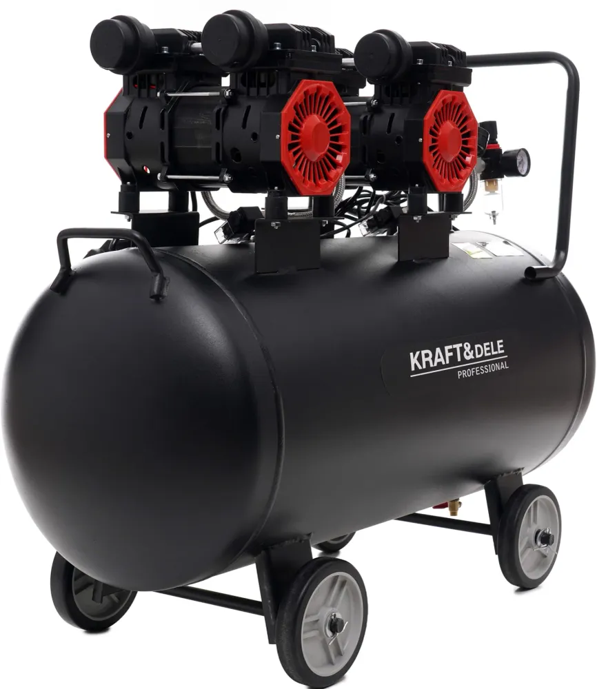 Compresor Aer Silentios fara Ulei 3000W 100L 8bar, Kraft&Dele KD1387