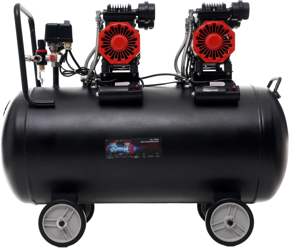 Compresor Aer Silentios fara Ulei 3000W 100L 8bar, Kraft&Dele KD1387