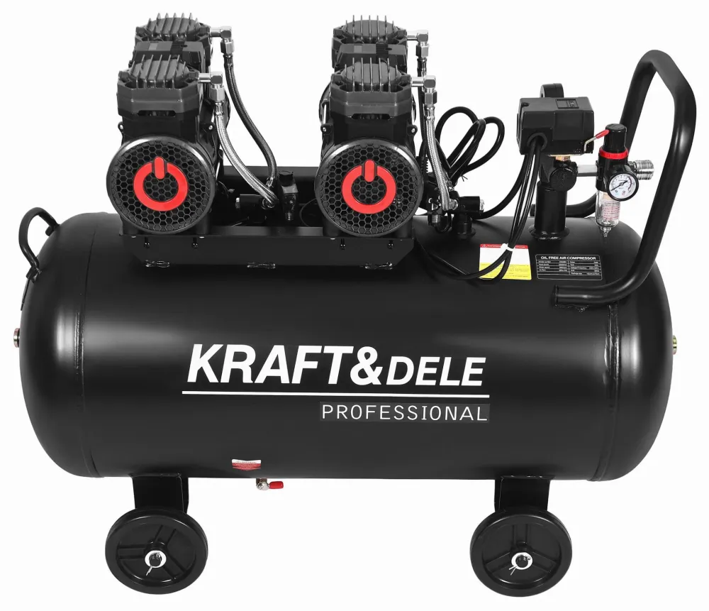 Compresor Aer Silentios fara Ulei 4400W 100L 8bar 585L/min, Kraft&Dele KD4083