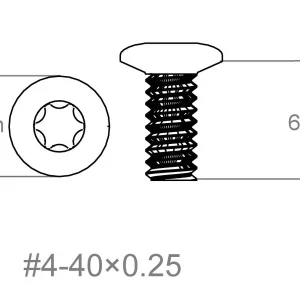 Set de șuruburi 3buc | 4-40x0.250" [T10]