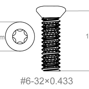 Set de șuruburi 3buc | 6-32x0.433" [T10]