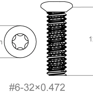 Set de șuruburi 3buc | 6-32x0.472" [T10]