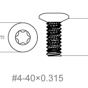 Set de șuruburi 3 buc | 4-40x0.315" [T10]