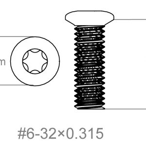 Set de șuruburi 3 buc | 6-32x0.315" [T10]