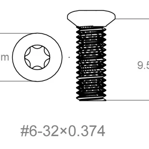 Set de șuruburi 3 buc | 6-32x0.374" [T10]