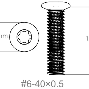 Set de șuruburi 3 buc | 6-40x0.5" [T10]