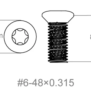 Set de șuruburi 3 buc | 6-48x0.315" [T10]