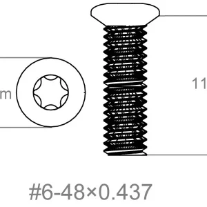Set de șuruburi 3 buc | 6-48x0.437" [T10]