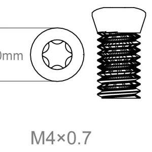 Set de șuruburi 3 buc | M4x0.7 [T10] 8 mm