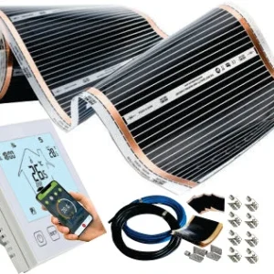 Kit incalzire pardoseala cu film incalzire 160W/mp +termostat digital WIFI, pentru 1.50 mp