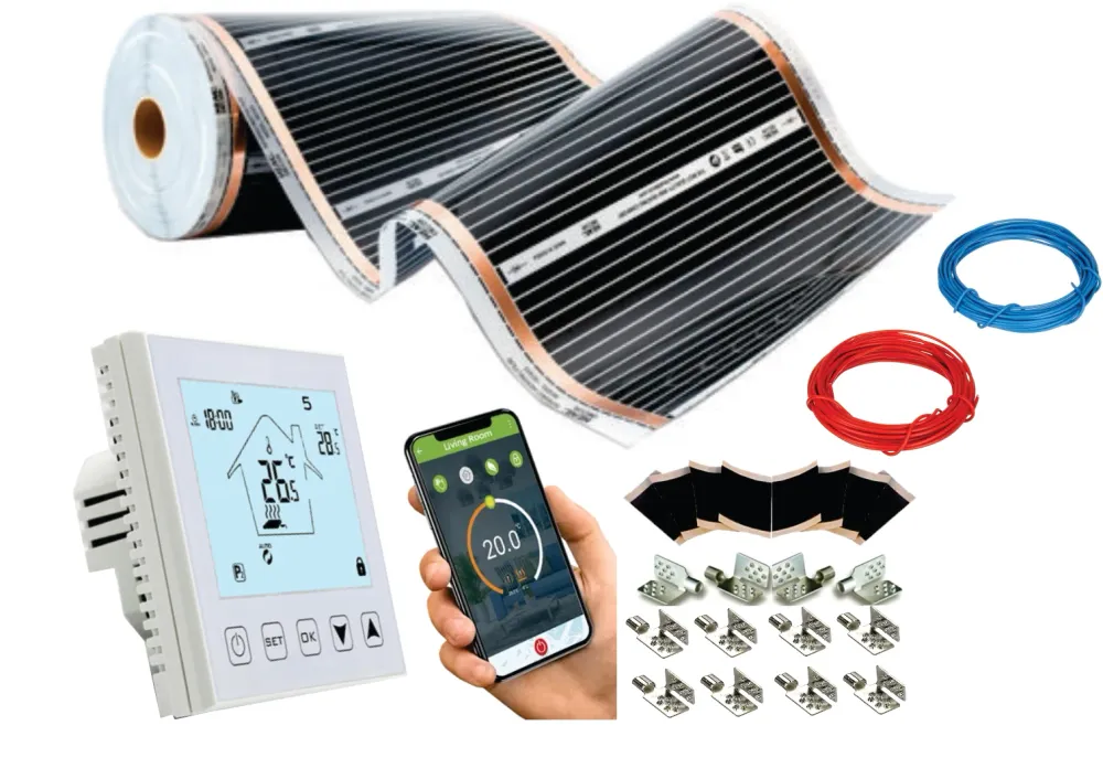 Kit incalzire pardoseala cu film incalzire 160W/mp +termostat digital WIFI, pentru 2.50 mp