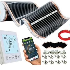 Kit incalzire pardoseala cu film incalzire 160W/mp +termostat digital WIFI, pentru 14.00 mp