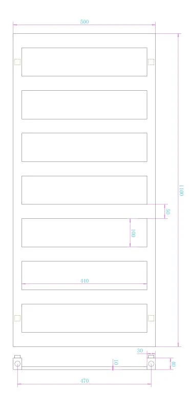 Radiator calorifer Arezzo Design portprosop CUBE WHITE 1100x500x90 mm alb lucios