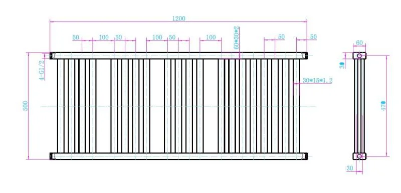 Radiator calorifer Arezzo Design portprosop DUO WHITE 1200x500mm – alb lucios