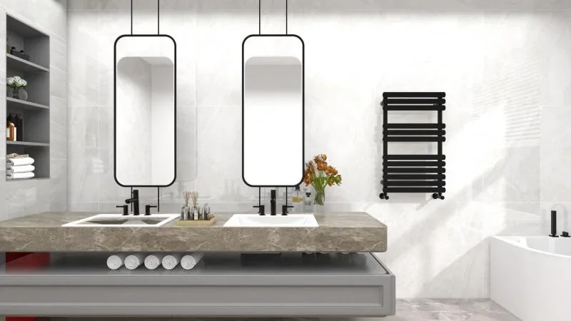 Radiator calorifer Arezzo Design portprosop FLAT BLACK 800x500mm negru mat