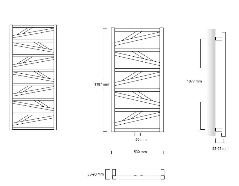 Radiator calorifer Arezzo Design portprosop FRISCO WHITE 1187x530 mm alb lucios