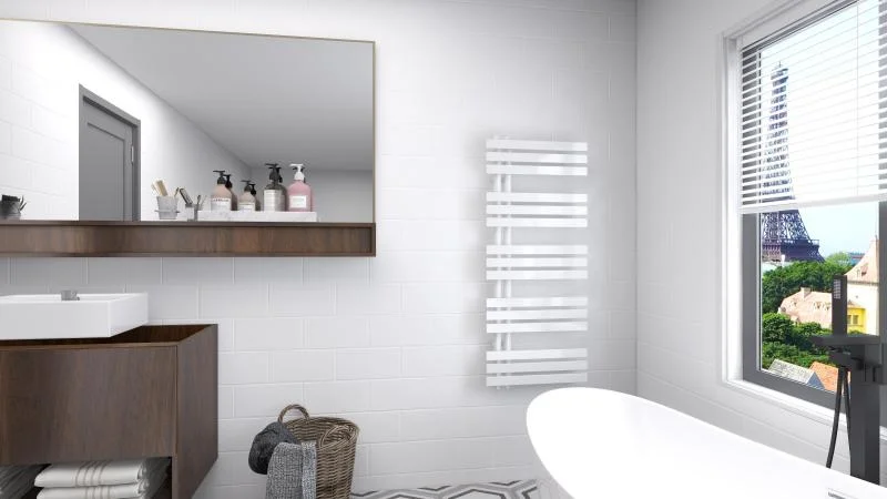 Radiator calorifer Arezzo Design portprosop HORIZONT WHITE SLIM 1200x500mm – alb