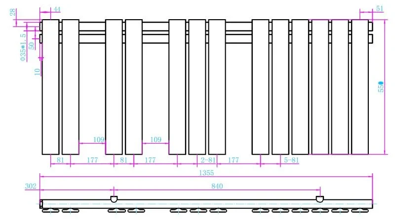 Radiator calorifer Arezzo Design portprosop HORIZONT WHITE 1355x550 mm alb lucios