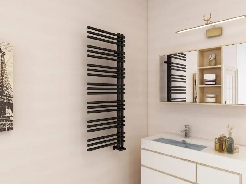 Radiator calorifer Arezzo Design portprosop LINEAR BLACK 1250x500x105 mm negru mat