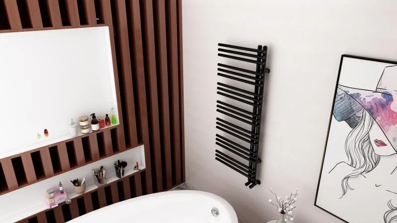 Radiator calorifer Arezzo Design portprosop LINEAR BLACK 1250x500x105 mm negru mat