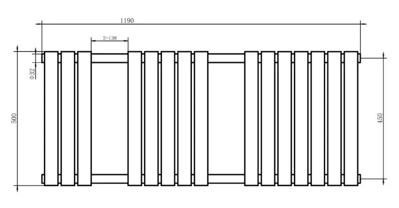 Radiator calorifer Arezzo Design portprosop MOON WHITE 1200x500x100 mm alb lucios