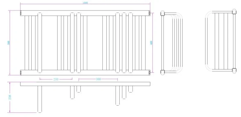 Radiator calorifer Arezzo Design portprosop STEP WHITE 1000x500x290 mm alb lucios